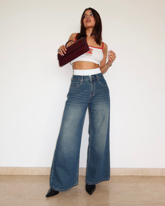 Denim X Boxer Baggy Wide Leg Jeans