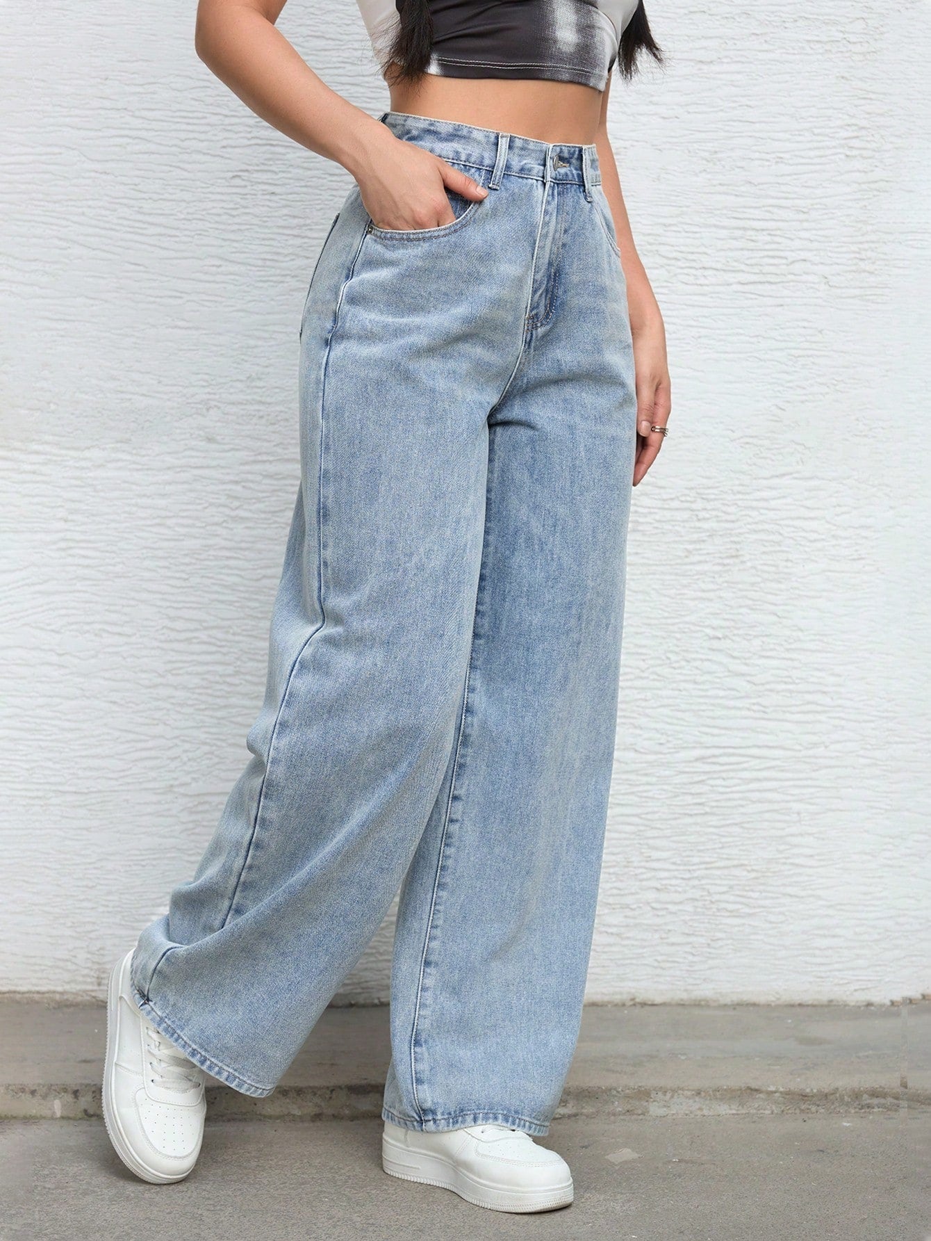 Malibu Blue Fade Wide Jeans