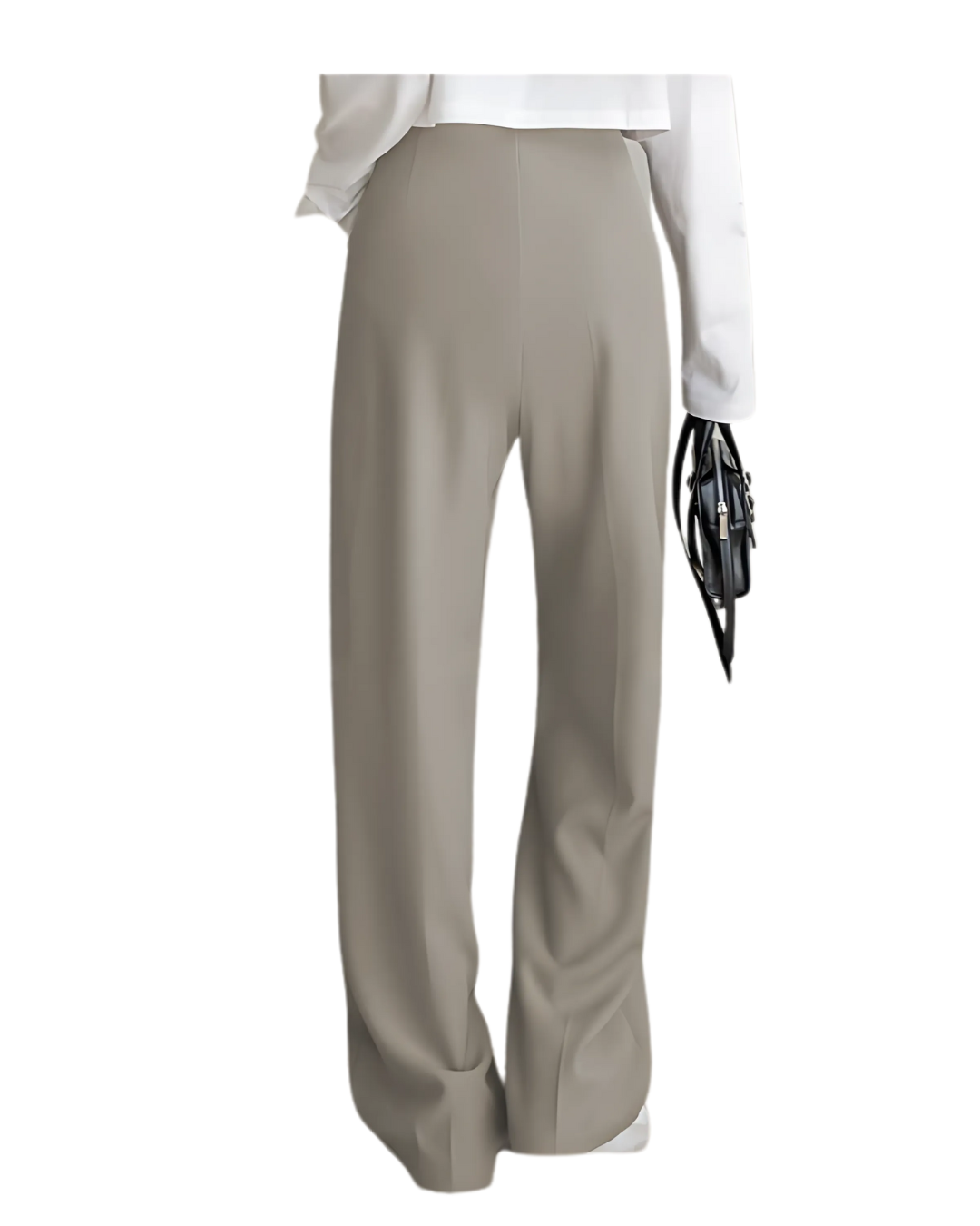 H&_M Women Relaxed Straight Leg Straight Fit High-Rise Trousers