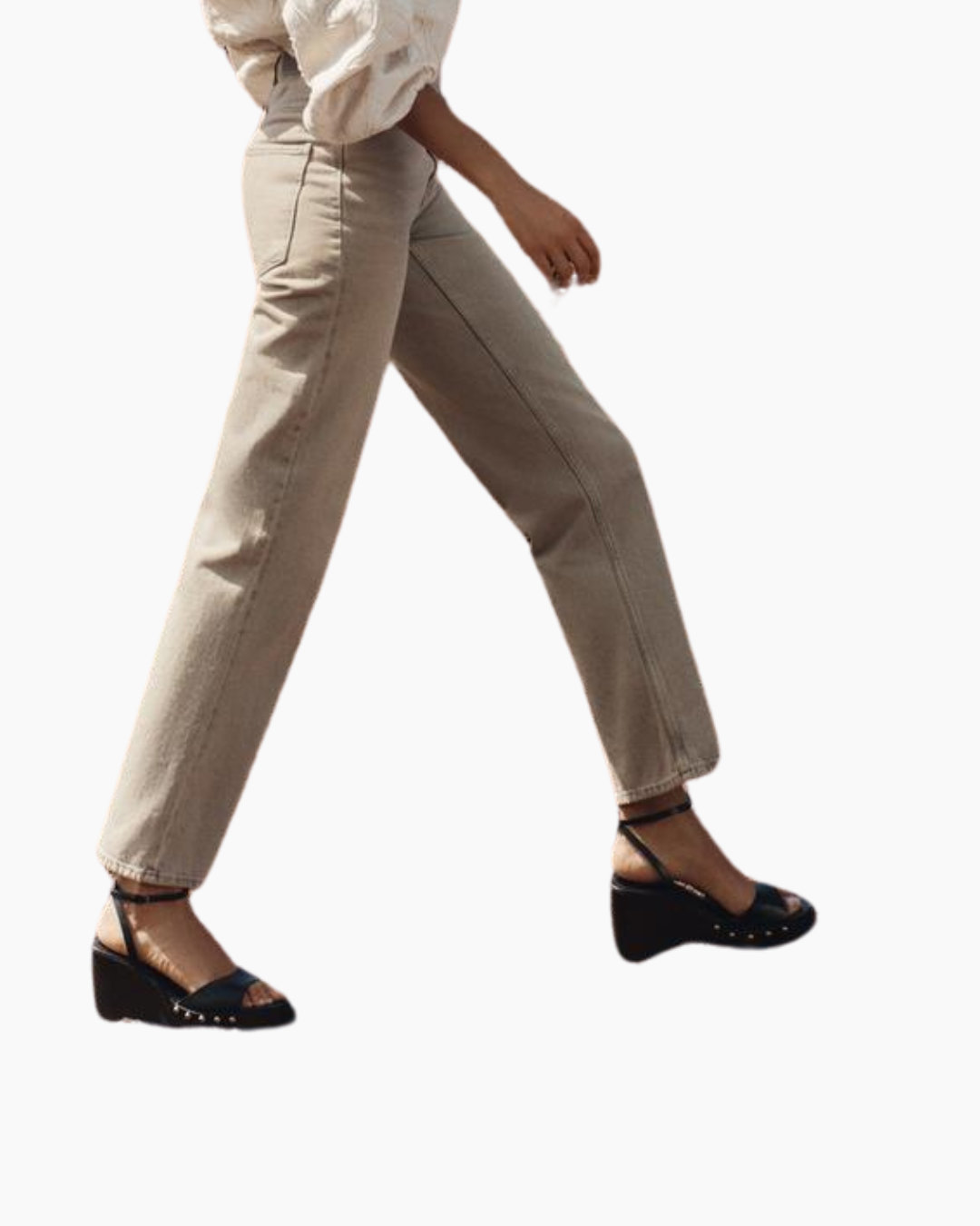 Za_ra STRAIGHT LIGHT GREY JEANS