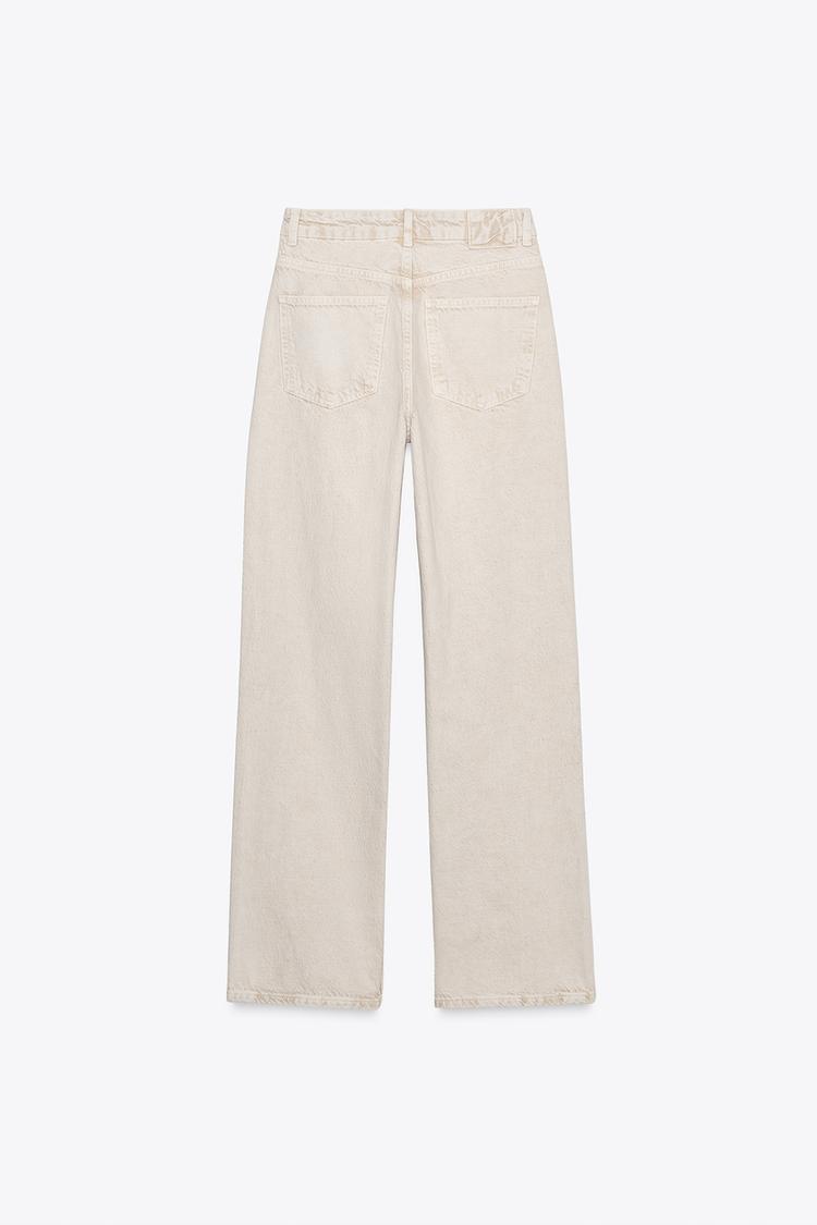 Za_ra STRAIGHT BEIGE JEANS