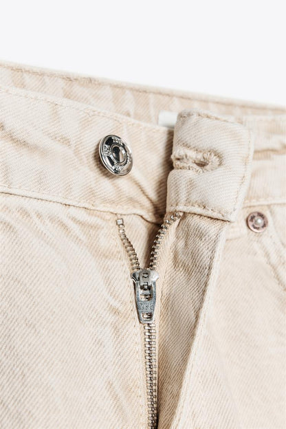 Za_ra STRAIGHT BEIGE JEANS