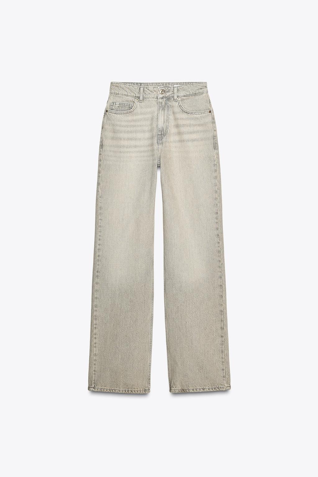 Za_ra STRAIGHT LIGHT GREY JEANS