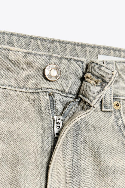 Za_ra STRAIGHT LIGHT GREY JEANS
