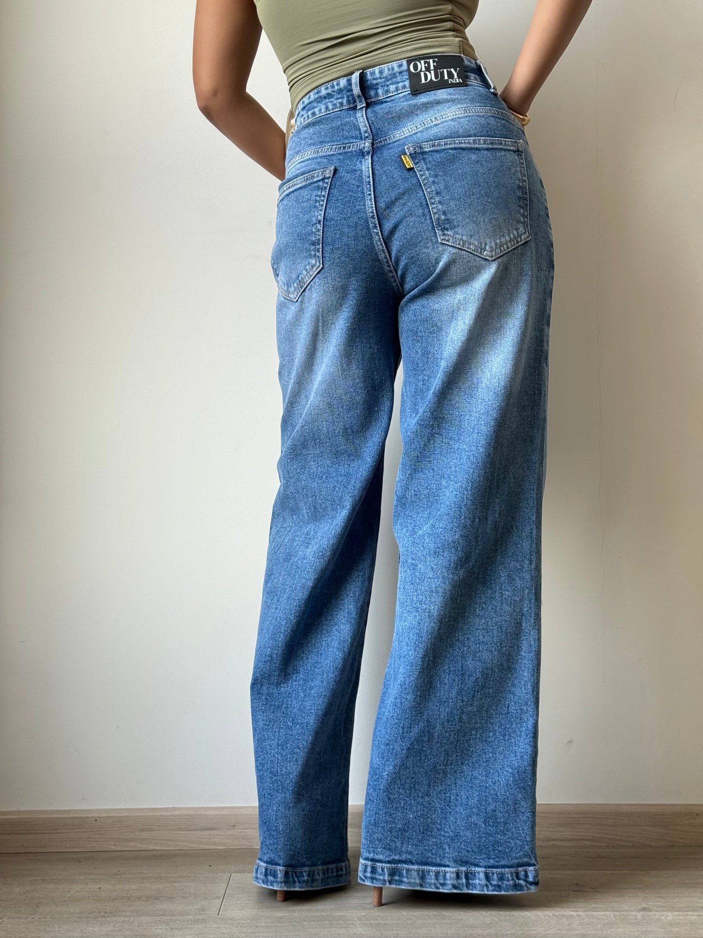 Classic Blue Wide Leg Jeans