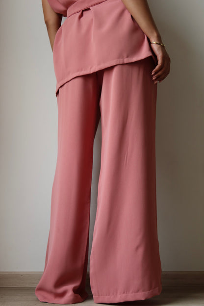 Super Flow Wrap Belted Pant Suit