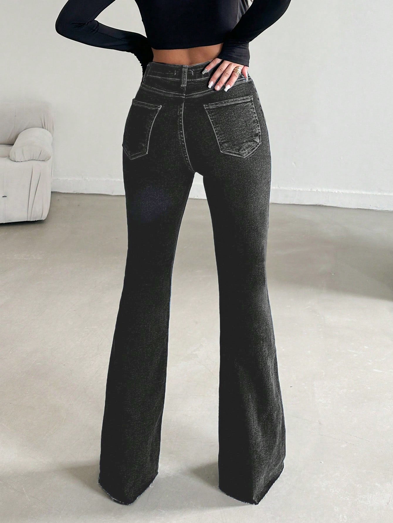 Iconic Babe Raw Edge Bootcut Jeans