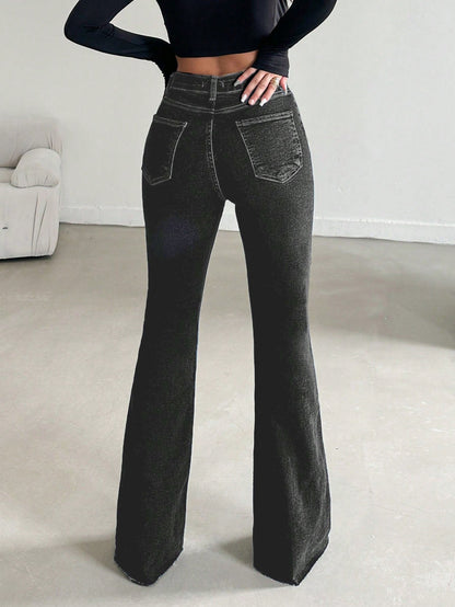 Iconic Babe Raw Edge Bootcut Jeans