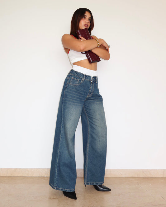 Denim X Boxer Baggy Wide Leg Jeans