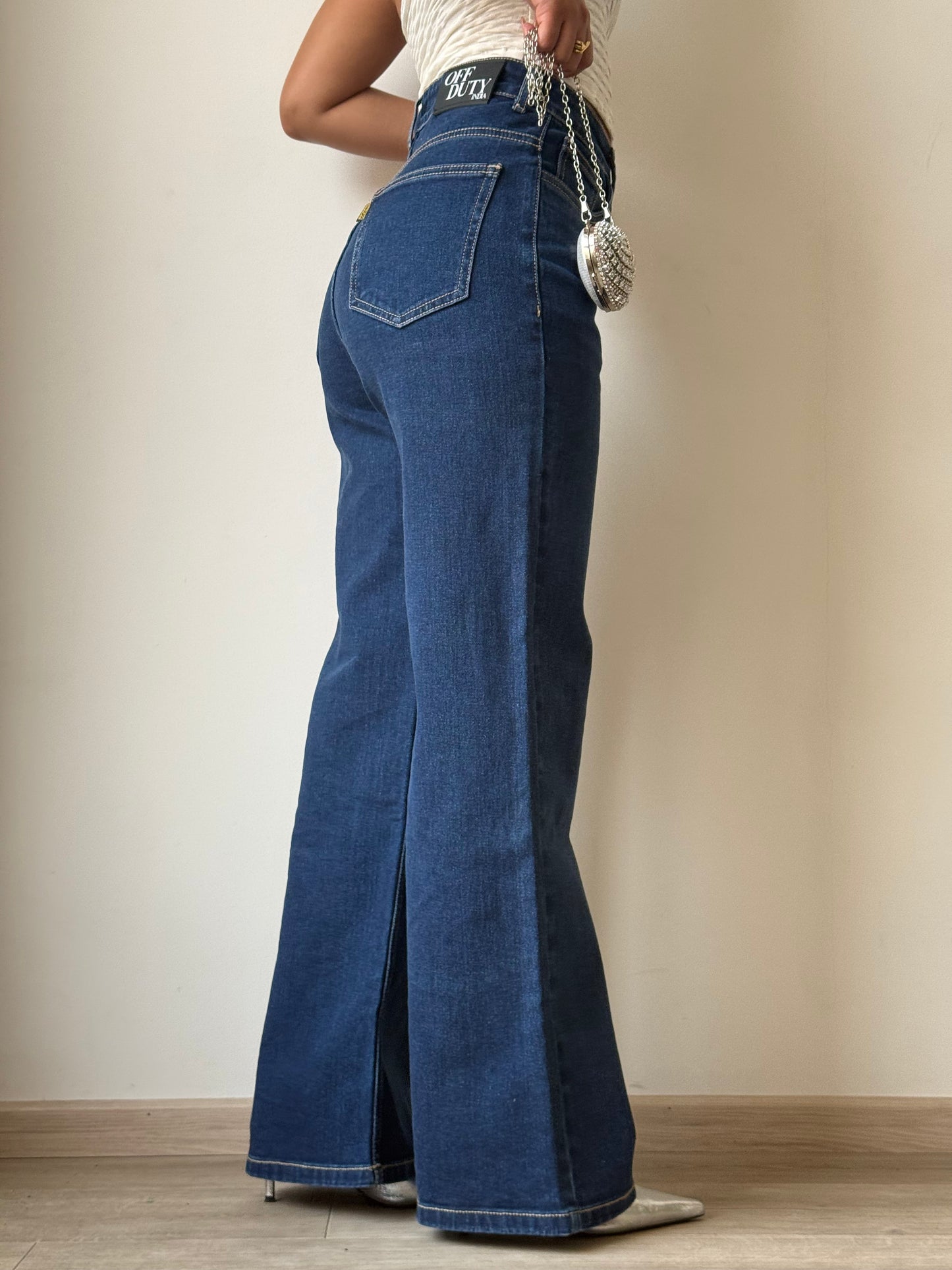 Blueberry Wide Leg High Rise Jeans