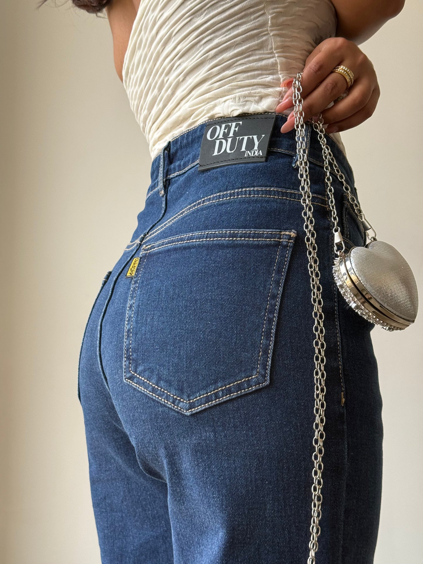 Blueberry Wide Leg High Rise Jeans