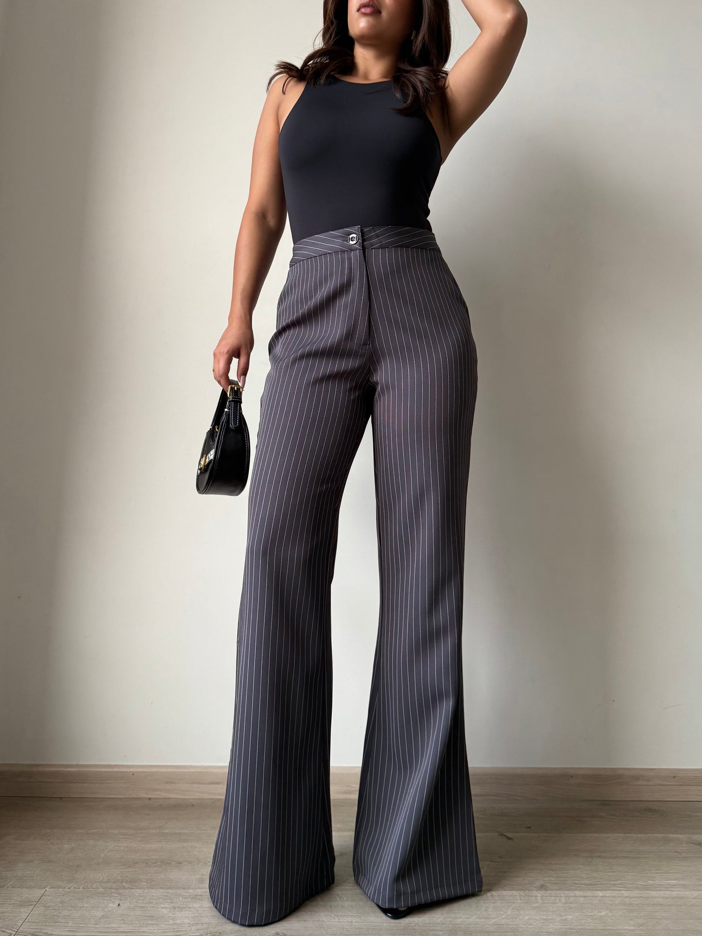 Flared Striped Statement Pants