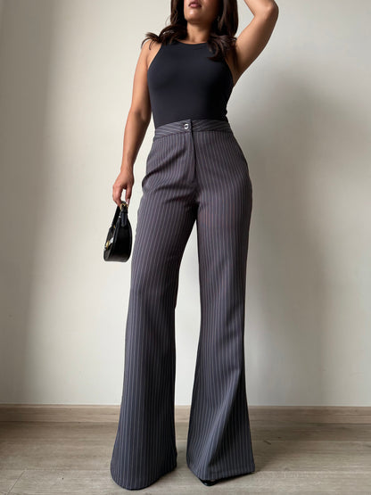 Flared Striped Statement Pants