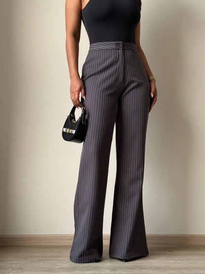 Flared Striped Statement Pants