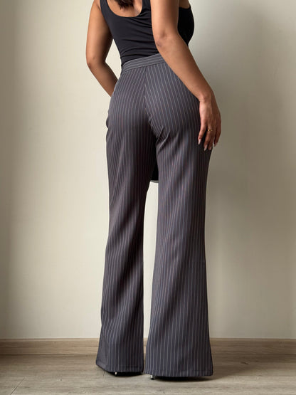 Flared Striped Statement Pants