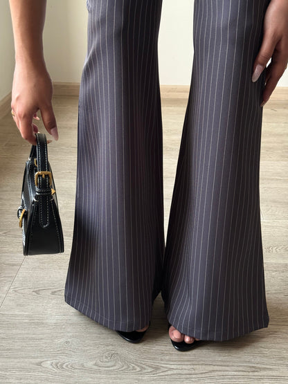 Flared Striped Statement Pants