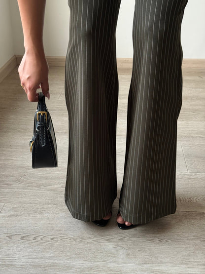 Flared Striped Statement Pants