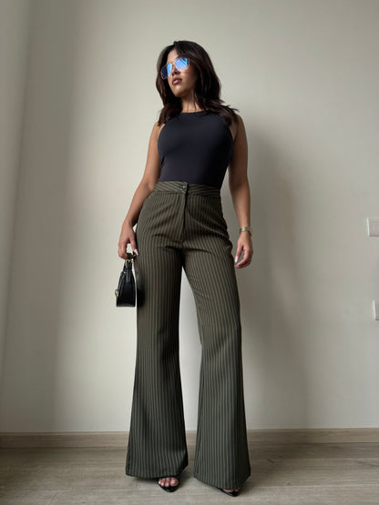 Flared Striped Statement Pants