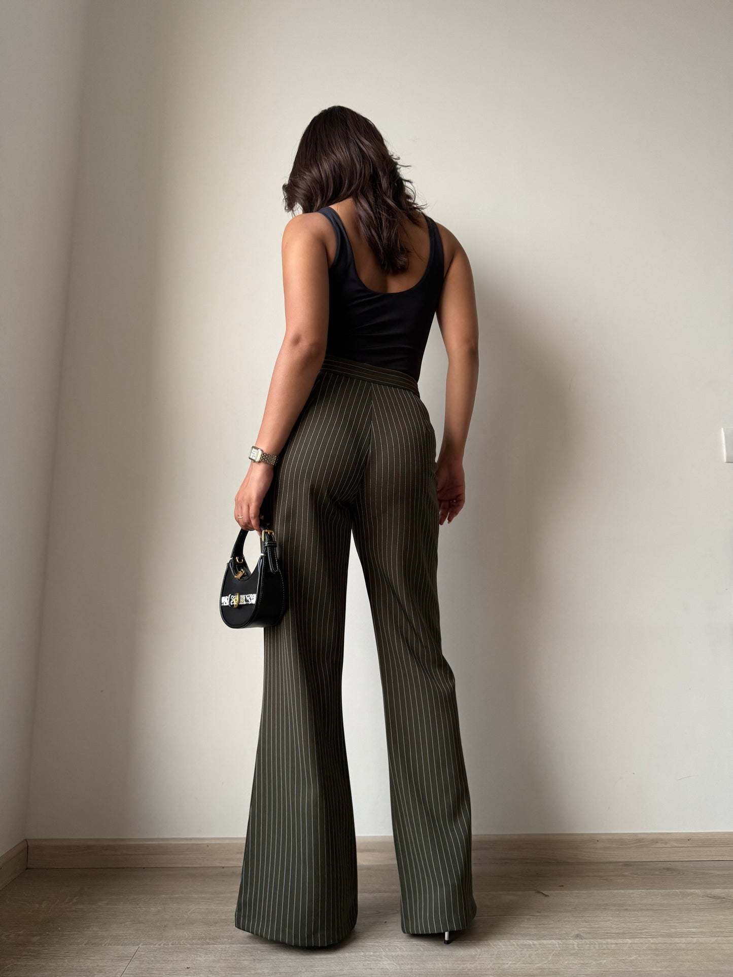 Flared Striped Statement Pants