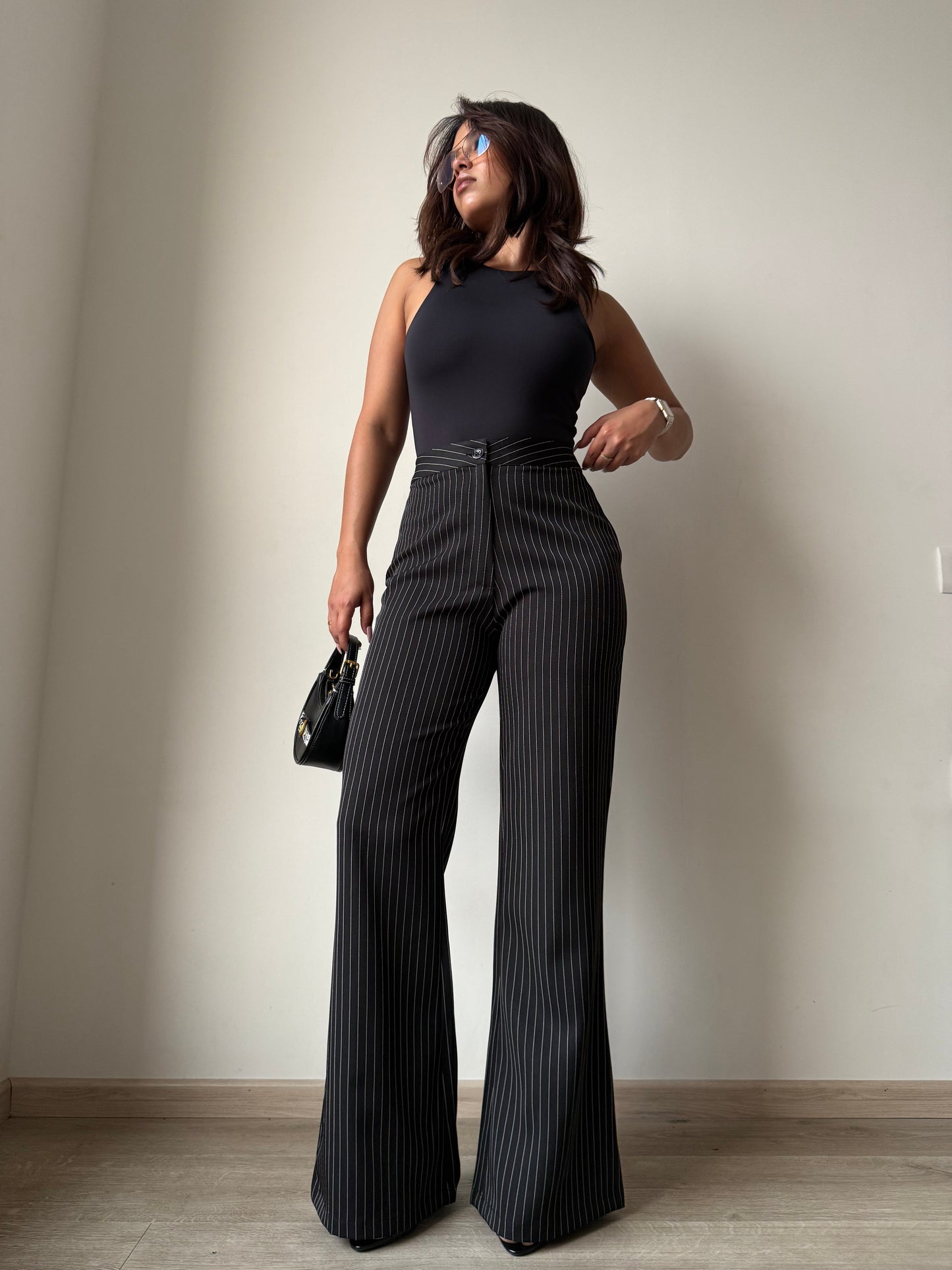 Flared Striped Statement Pants