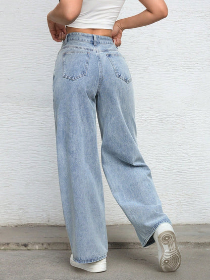Malibu Blue Fade Wide Jeans