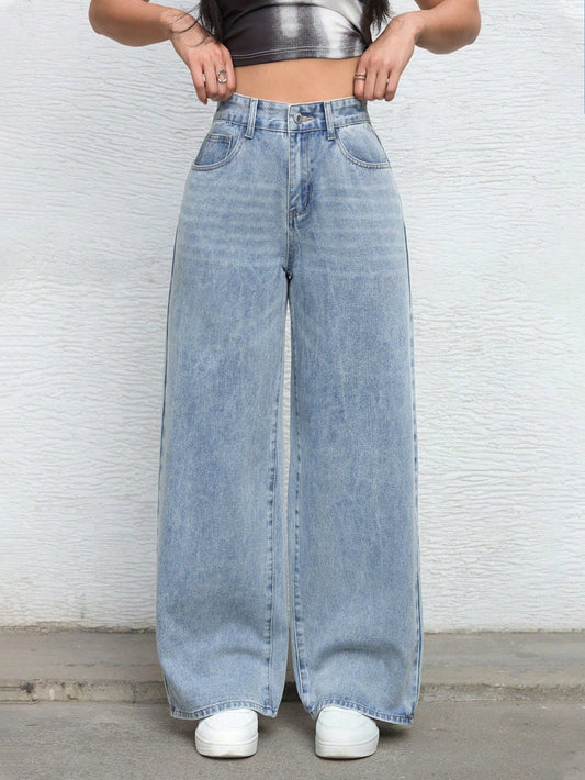 Malibu Blue Fade Wide Jeans