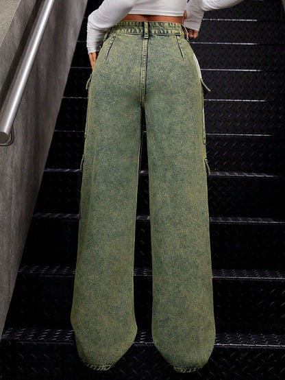 Dirty Fade Out Wash Cargo Denims