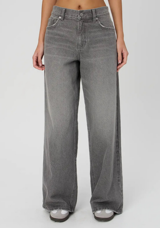 Z_ar_a Dark Grey Wide-Leg Jeans