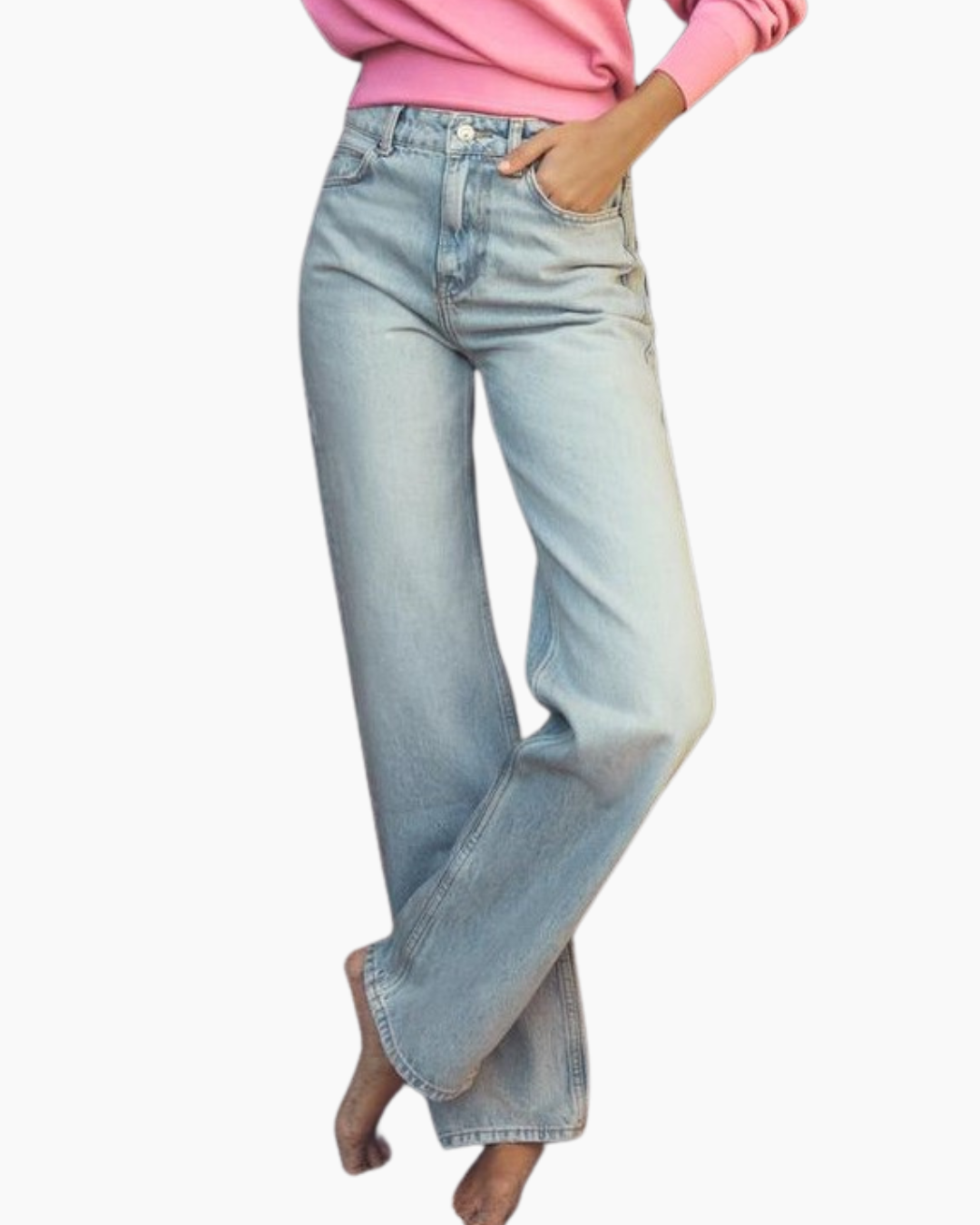 Za_ra STRAIGHT LIGHT BLUE JEANS