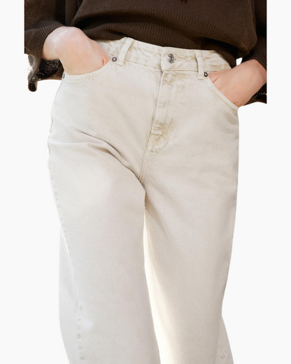 Za_ra STRAIGHT BEIGE JEANS