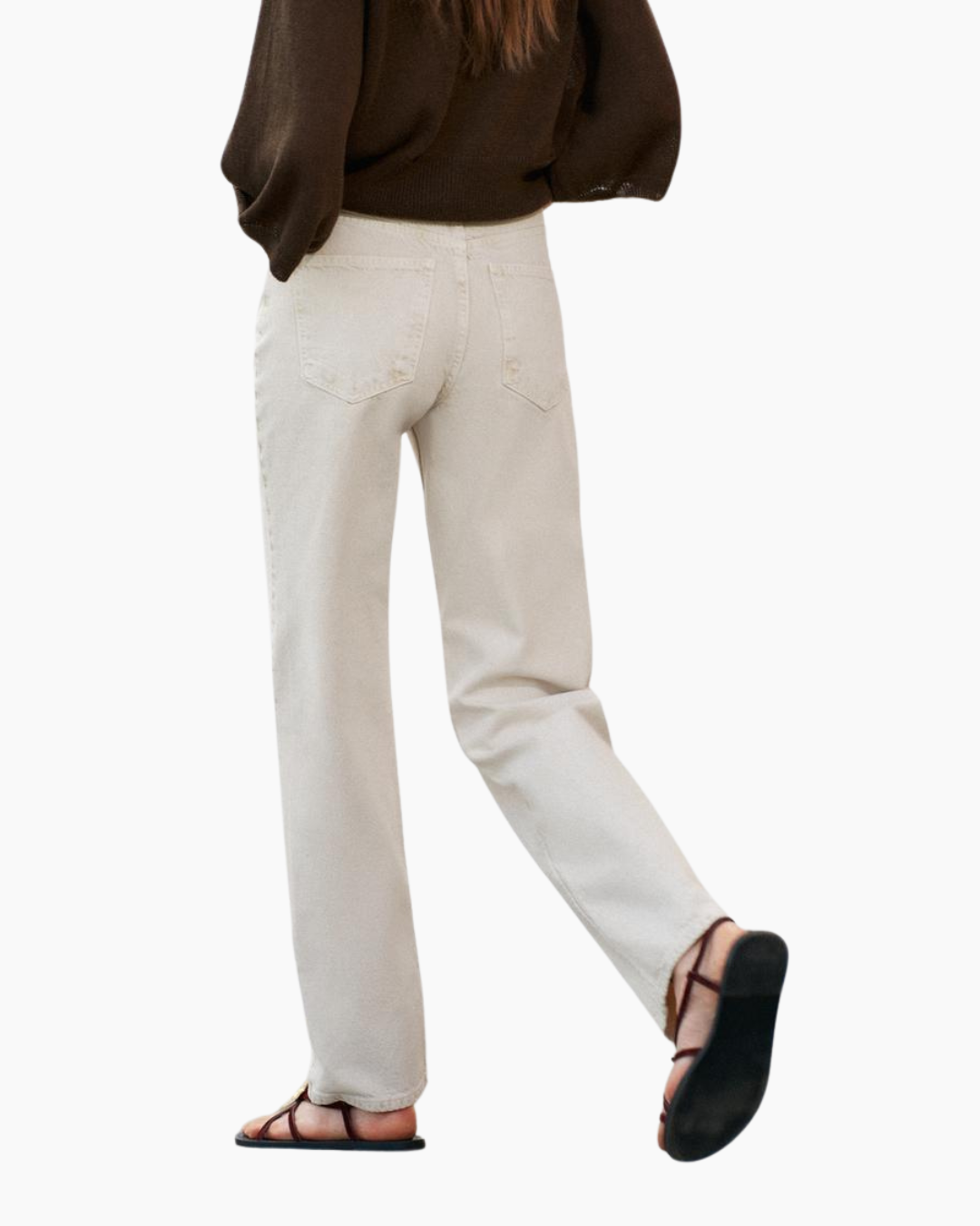 Za_ra STRAIGHT BEIGE JEANS