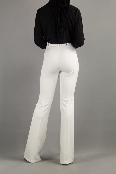 Za_ra White Classic Pants Office Trouser
