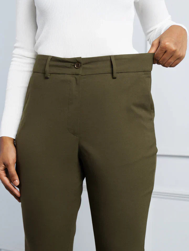 H&_M Olive Stretch Pants